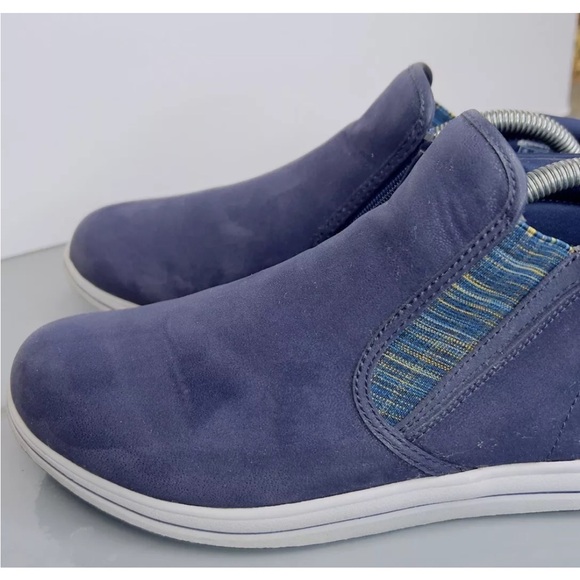 Clarks Cloudsteppers Casual Booties Breeze Clover Navy Nubuck Leather Sz 9M - Picture 8 of 14